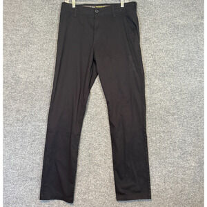 Lee Pants Mens 33x34 Black Extreme Motion MVP Straight Leg Chino Stretch Casual